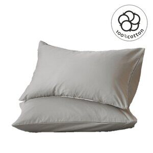 2-Pack Solid Color 100% Cotton Pillowcases, for Home Use